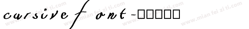 cursive font字体转换